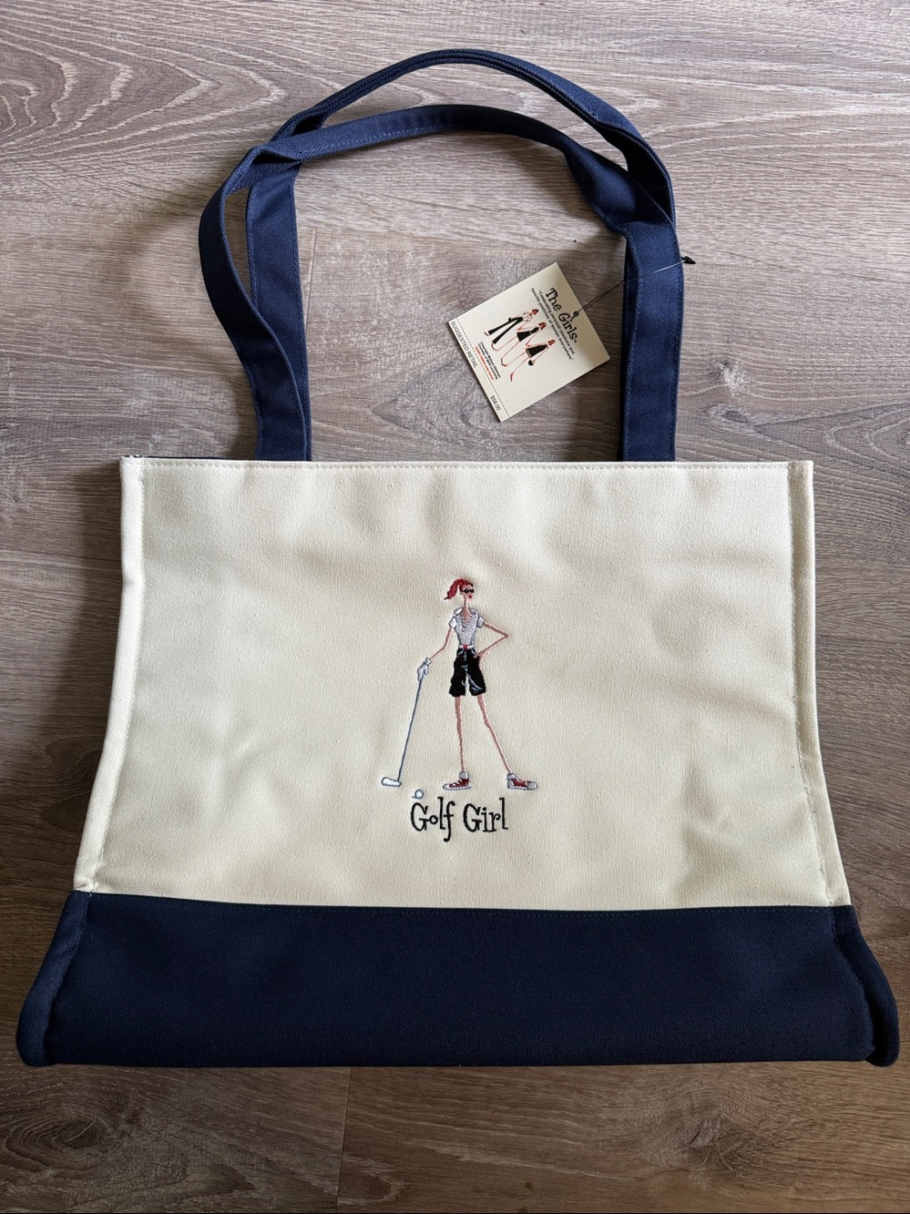 The Girls “Sunny Hawaii” Canvas Tote  “Golf Girl” NWT